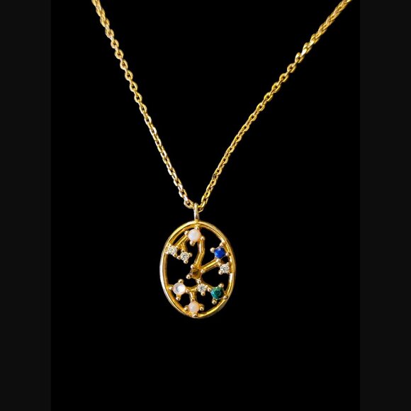 Pdpaola 18k Gold Plated 925 Sterling Gold Vermeil Zodiac Sagittarius Necklace - Picture 9 of 10